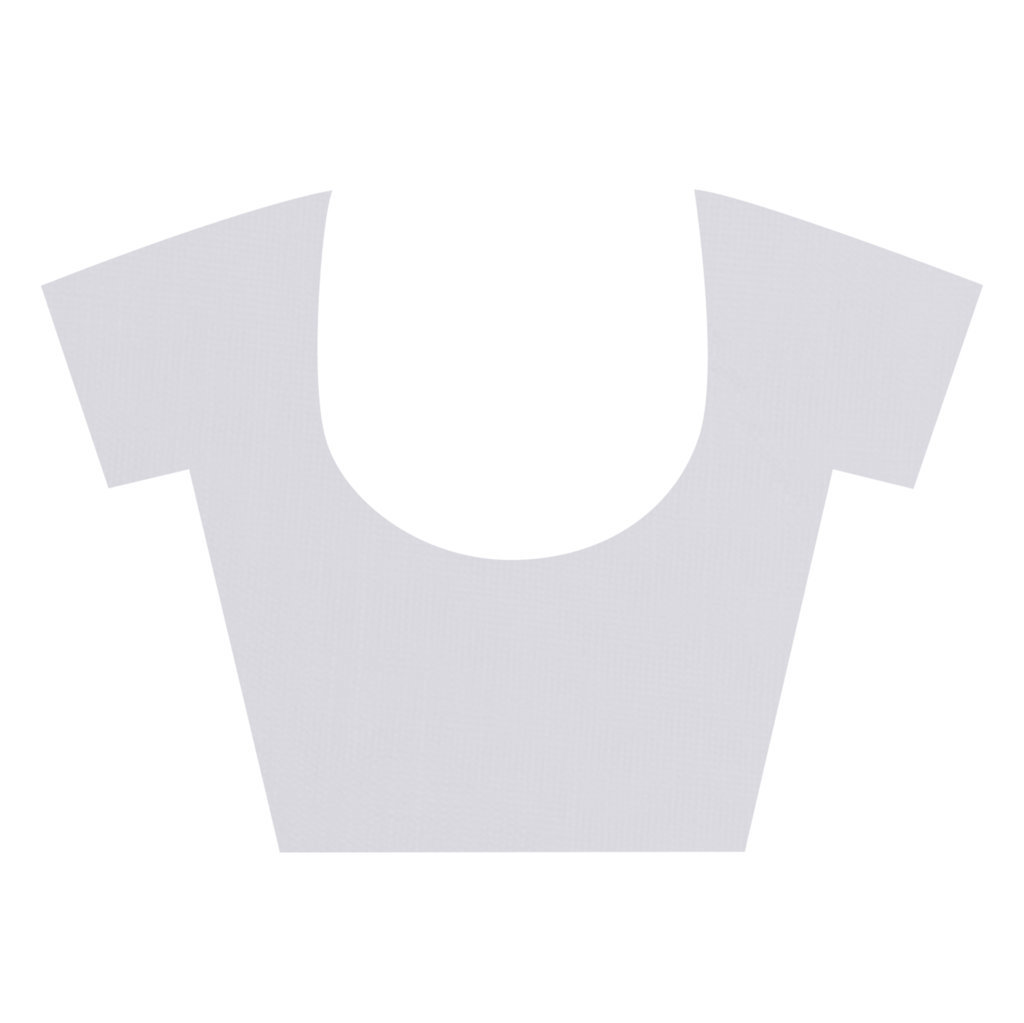 White Blended Cotton Sequence_Handloom Hand Loom Saree (470)